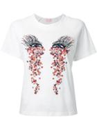 Giamba Embroidered T-shirt, Women's, Size: 42, White, Cotton