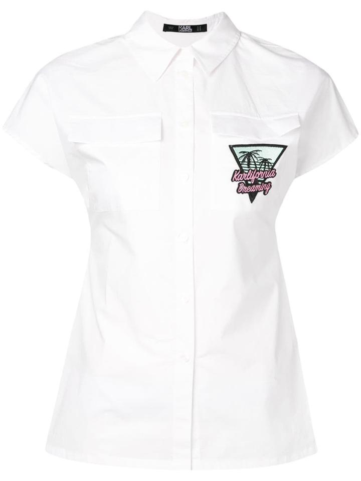 Karl Lagerfeld Karlifornia Poplin Shirt - White