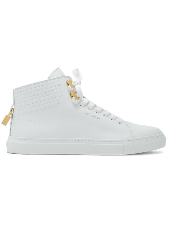 Buscemi Mid-top Lock Sneakers - White
