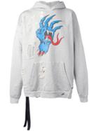 Unravel Project Distressed Hoodie, Men's, Size: Xs, Grey, Cotton