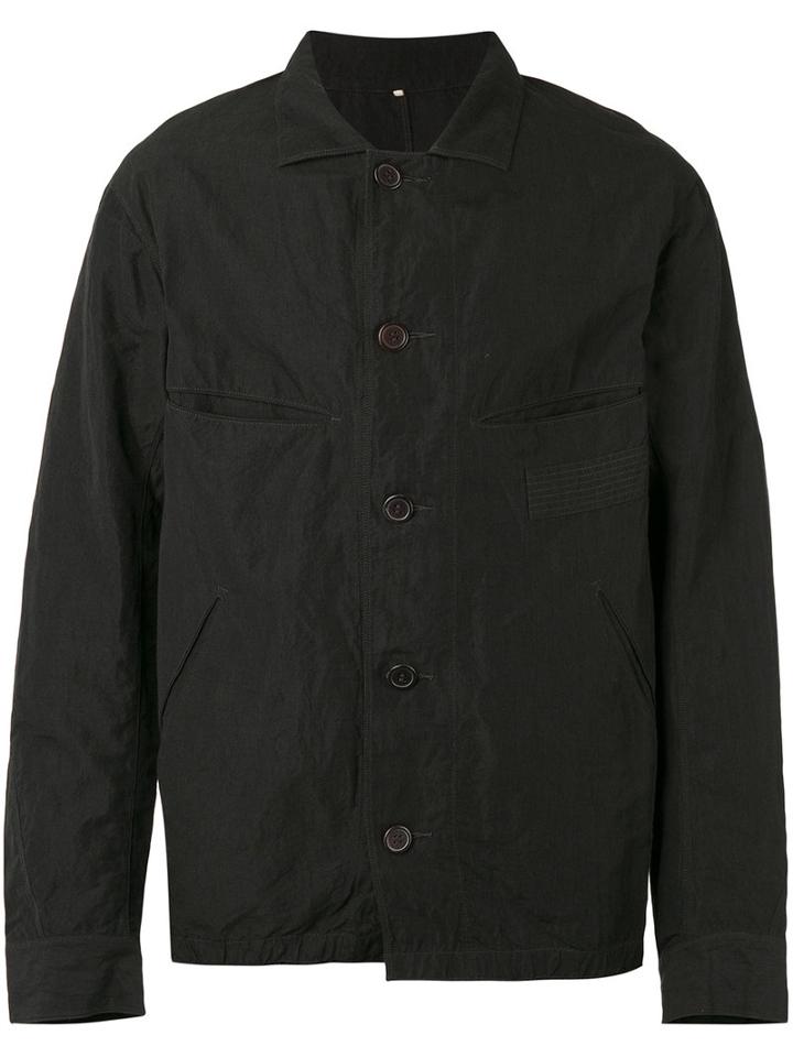 Ziggy Chen - Distressed Jacket - Men - Cotton/ramie/cupro - 48, Black, Cotton/ramie/cupro