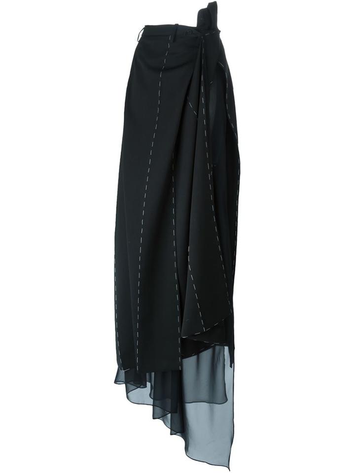Maison Margiela Long Draped Skirt