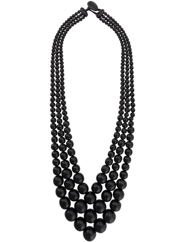 Monies Beads Necklace - Black