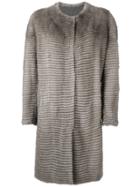 Liska Buttoned Coat - Nude & Neutrals