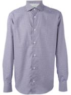 Eleventy Checked Shirt, Men's, Size: 40, Blue, Cotton