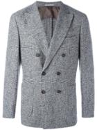 Brunello Cucinelli Double Breasted Blazer, Men's, Size: 50, Grey, Virgin Wool/alpaca/polyamide/cupro