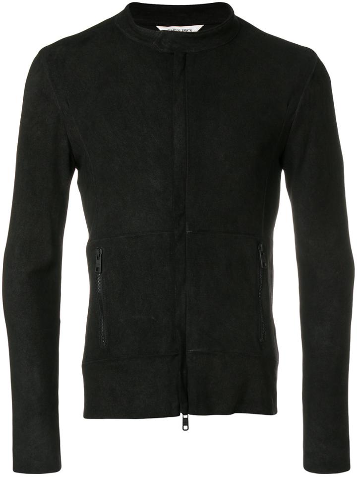Giorgio Brato Biker Style Fitted Jacket - Black