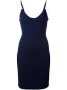 Dsquared2 - Deep V-neck Dress - Women - Polyamide/spandex/elastane/viscose - M, Blue, Polyamide/spandex/elastane/viscose