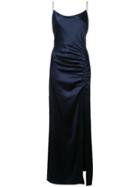 Alice+olivia Diana Long Dress With Slit - Black