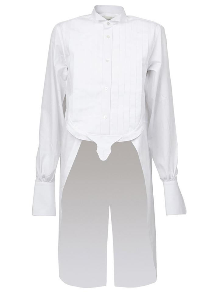 Faith Connexion Pleated Bib Asymmetric Shirt, Women's, Size: Xs, White, Cotton