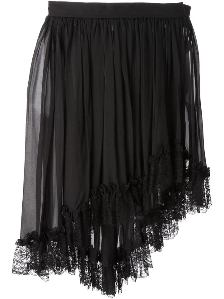 Yves Saint Laurent Vintage Asymmetric Chiffon Skirt, Women's, Size: 36