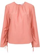 Nk Gathered Blouse - Pink & Purple