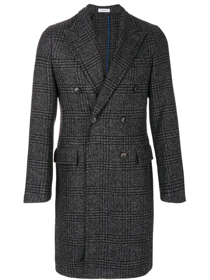 Boglioli Checkered Coat - Grey
