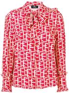 Elisabetta Franchi Logo Print Blouse - Red