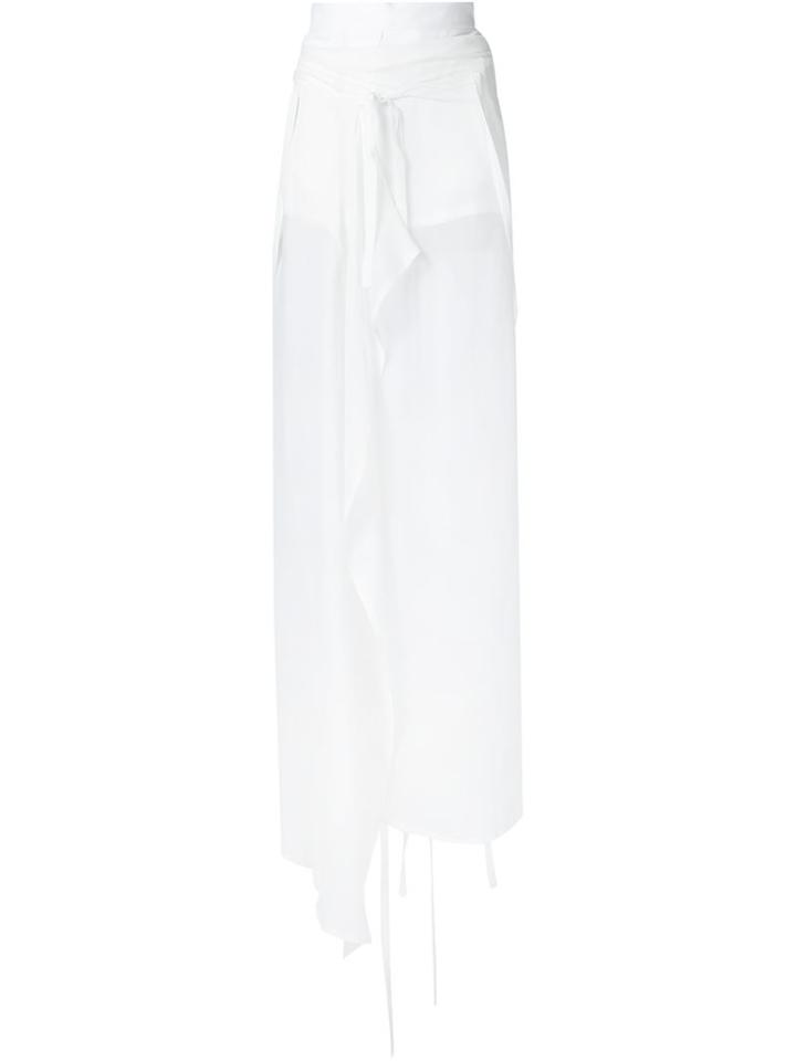 Ann Demeulemeester Wrap Fastening Semi Sheer Long Skirt