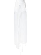 Ann Demeulemeester Wrap Fastening Semi Sheer Long Skirt