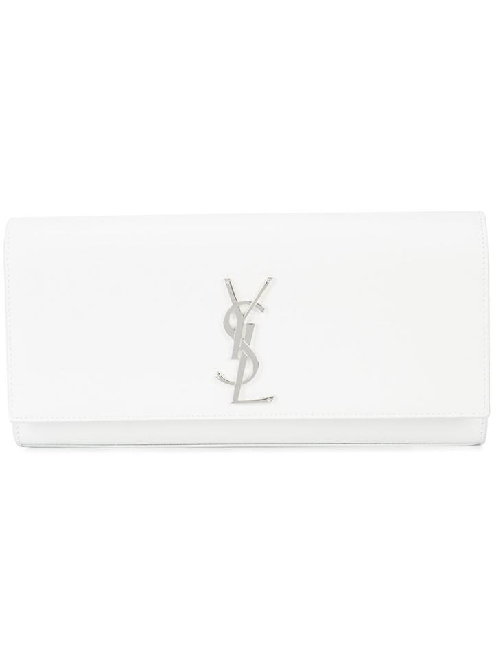 Saint Laurent Kate Clutch - White