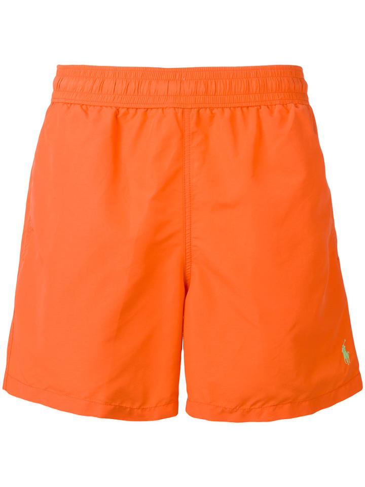 Polo Ralph Lauren Plain Swim Shorts, Men's, Size: Xl, Yellow/orange, Nylon/polyester