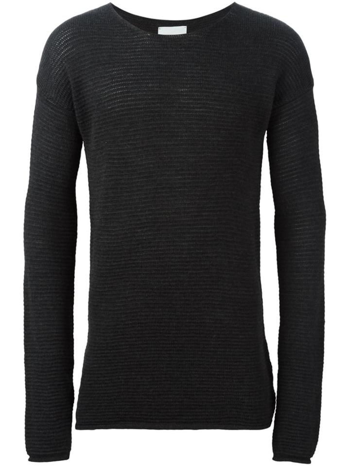 Lost & Found Rooms Boat Neck Jumper, Men's, Size: Small, Grey, Acrylic/merino