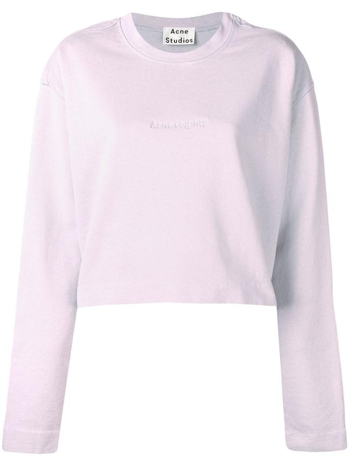Acne Studios Odice Cropped Sweatshirt - Pink
