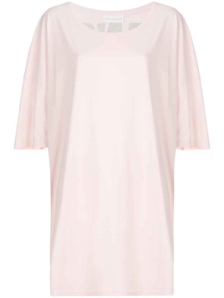 Faith Connexion Patch Back Oversized T-shirt - Pink & Purple