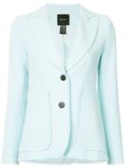 Smythe Portrait Neck Blazer - Blue