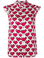 Love Moschino Heart Pixel Blouse - Red