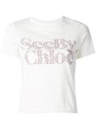 See By Chloé Floral Logo T-shirt - White