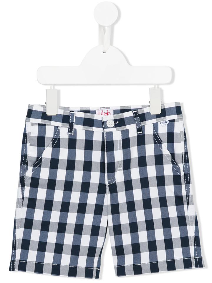 Il Gufo Checked Shorts, Boy's, Size: 10 Yrs, Blue