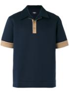 Fendi - Short-sleeved Polo Shirt - Men - Cotton/polyamide - 50, Blue, Cotton/polyamide