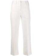 Alysi Twill Kick Flare Trousers - White