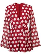 C/meo Dotted Playsuit - Red