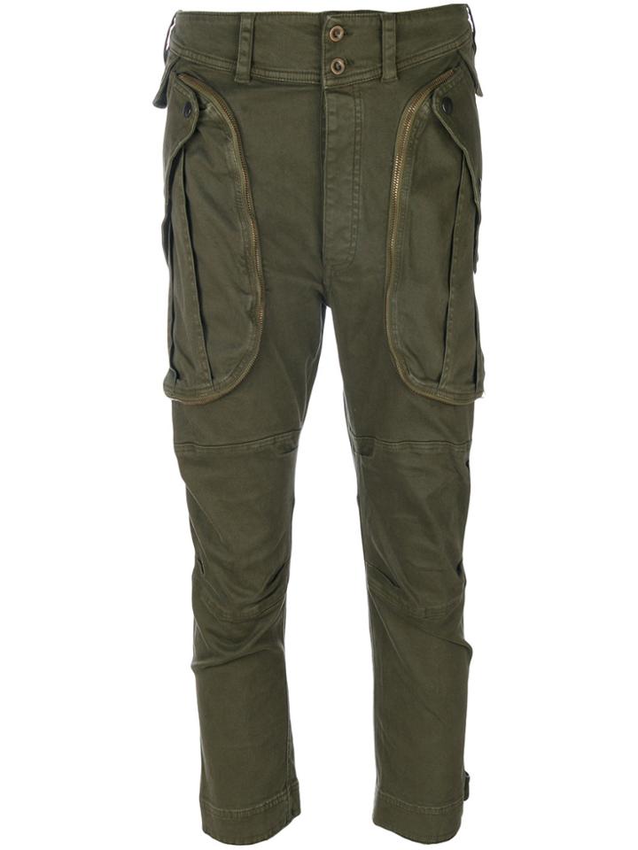 Faith Connexion Cargo Cropped Trousers - Green