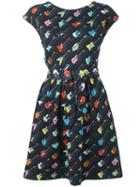 Jeremy Scott Guitar Print Dress, Women's, Size: 40, Black, Cotton