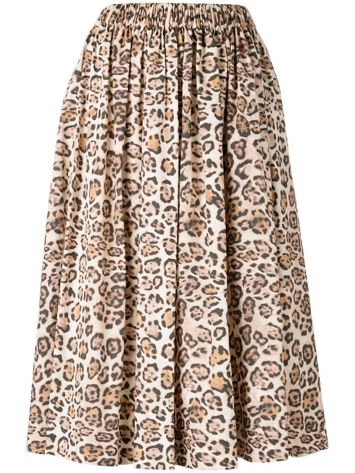 Brognano - Patterned Skirt - Women - Cotton/polyester/viscose - 38, Nude/neutrals, Cotton/polyester/viscose