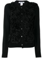 Comme Des Garçons Comme Des Garçons - Embroidered Cardigan - Women - Cotton/polyester/wool - Xs, Black, Cotton/polyester/wool