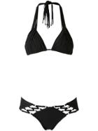 Amir Slama Strappy Triangle Bikini Set - Black