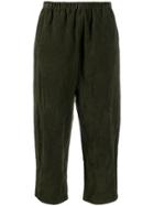 Apuntob Plain Cropped Trousers - Green