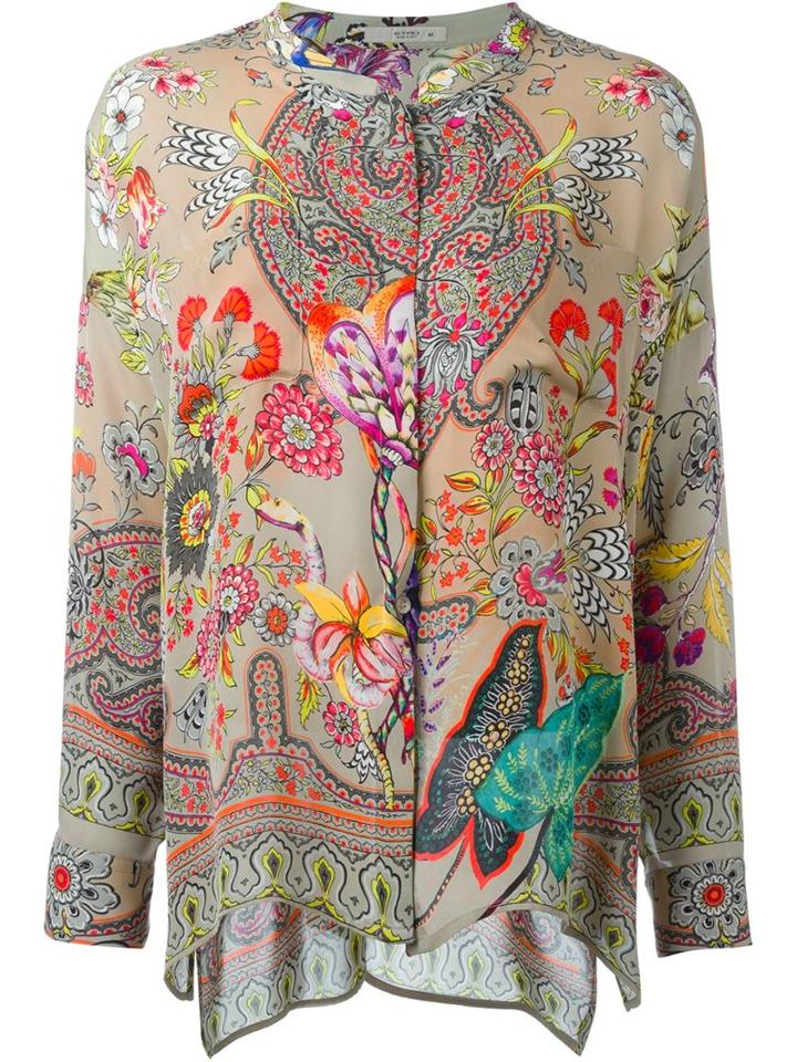 Etro Floral Print Shirt, Women's, Size: 42, Silk