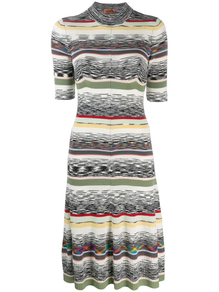 Missoni Ribbed Design Dress - Black