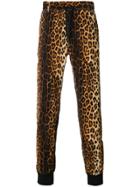 Moschino Tapered Leopard Trousers - Black