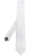 Emporio Armani Micro Dot Tie - White