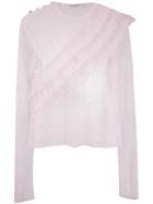 Philosophy Di Lorenzo Serafini Frill-trim Sheer Top - Pink