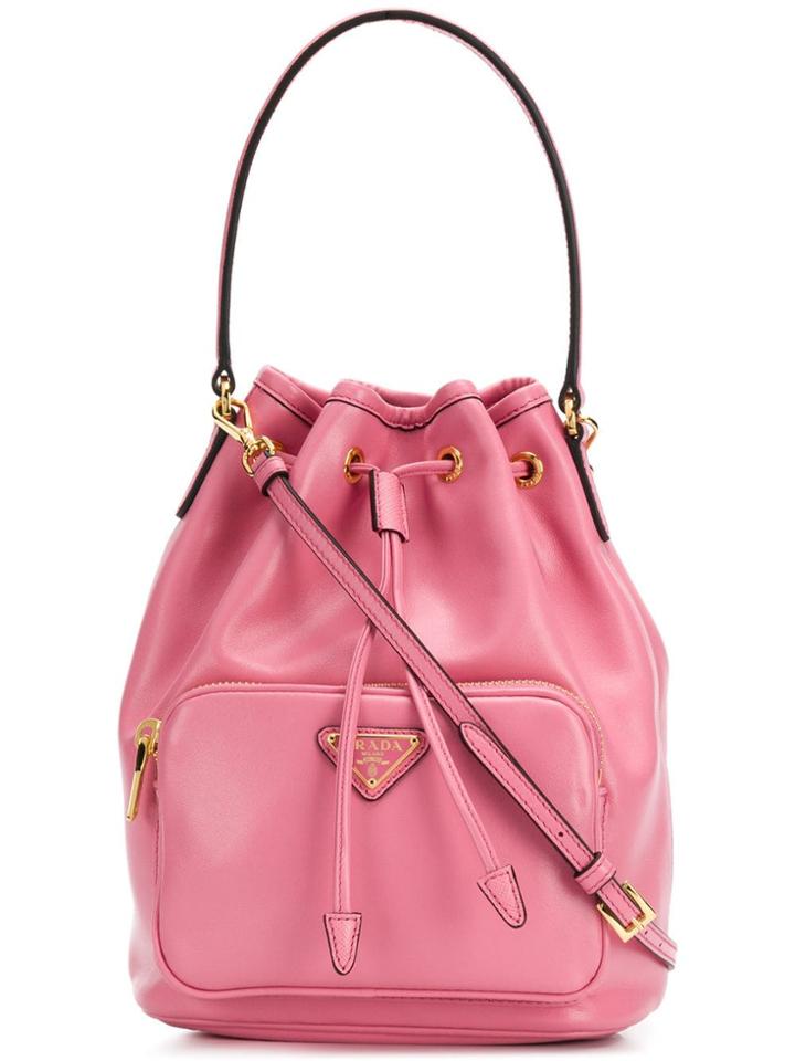 Prada Bandoliera Bucket Bag - Pink