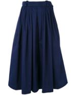 Golden Goose Deluxe Brand - Full Midi Skirt - Women - Cotton/spandex/elastane/wool - Xs, Blue, Cotton/spandex/elastane/wool