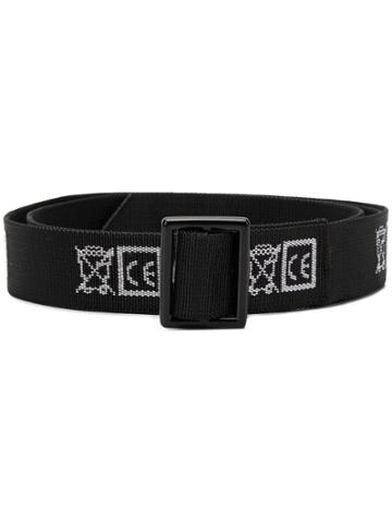 C.e Logo Embroidered Belt - Black
