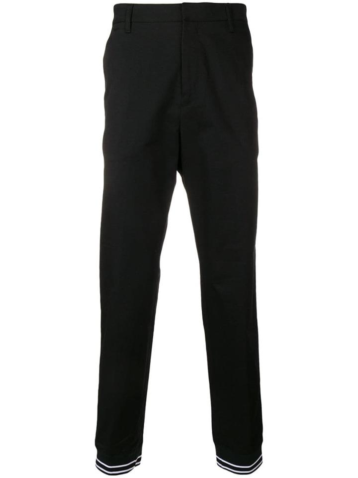Kenzo Striped Ankle Trousers - Black