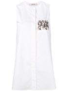 Dorothee Schumacher Collarless Sleeveless Shirt - White