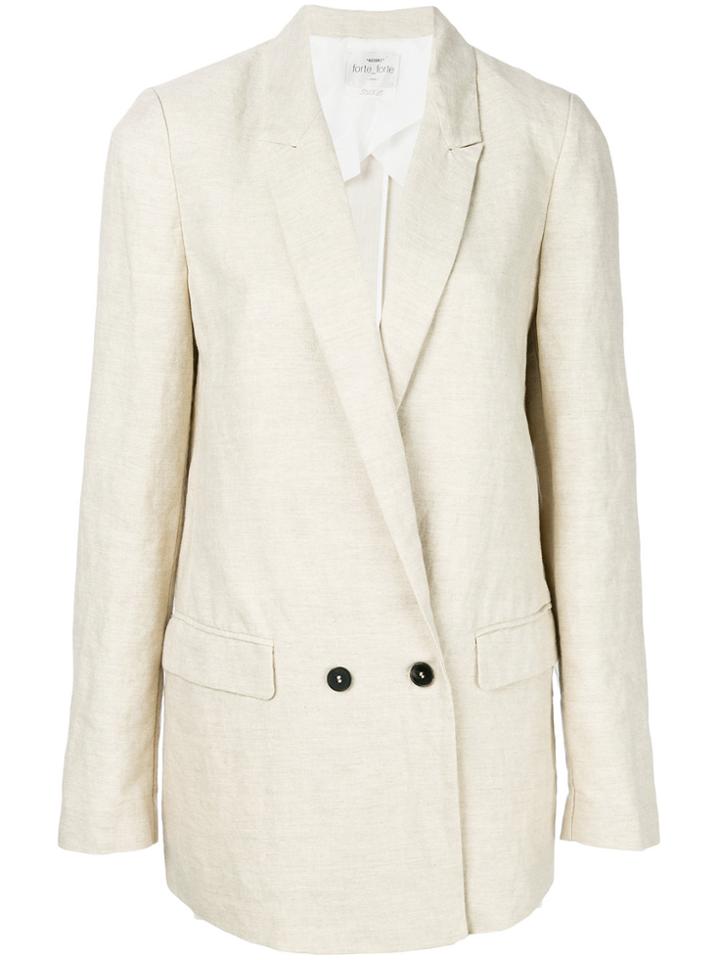 Forte Forte Double-breasted Blazer - Nude & Neutrals