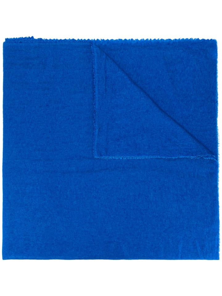 Faliero Sarti Raw Edge Scarf - Blue